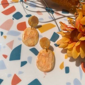 Orange Translucent Earrings